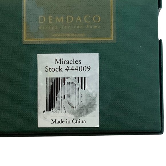 Vtg Demdaco Christmas Wishes Butterfly Ornament Porcelain Miracles 3" x 3" - Picture 4 of 8